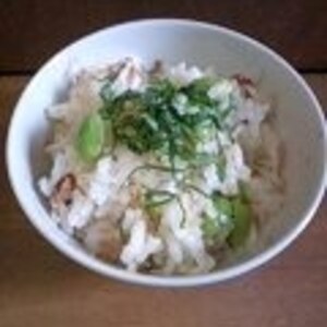 ❤枝豆と鰹節大葉の混ぜご飯❤